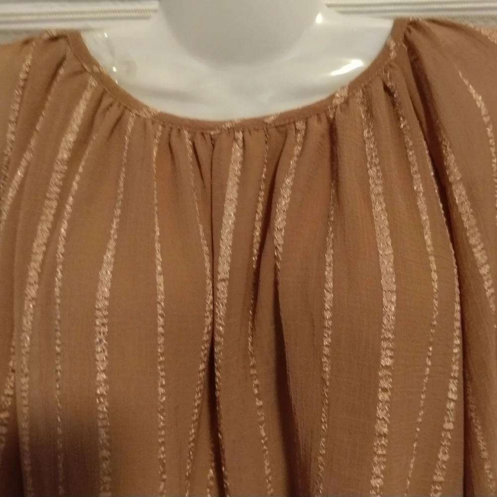 🆕Andree By Unit Long Sleeve Peplum Blouse - Picture 7 of 11